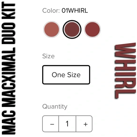 x1 MAC MACXIMAL WHIRL LIP DUO KIT / LINER & LIPSTICK BRAND NEW BOXED - Picture 4 of 10